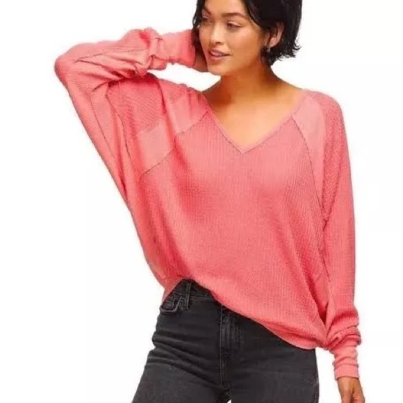 We The Free Sweaters - We The Free Coral V-Neck